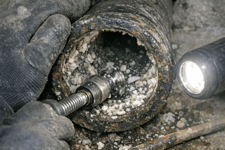 Schonende mechanische Rohrreinigung an alten Gussleitungen im Altbau